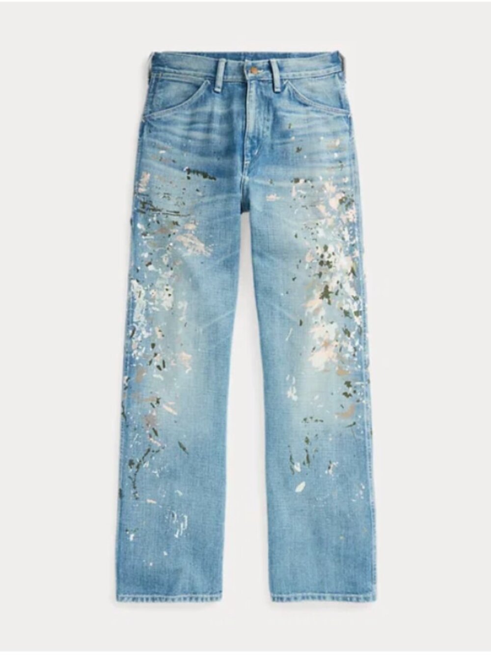 RRL Double RL Ralph Lauren Paint Splatter Carpenter Jeans 25 Workwear Denim
